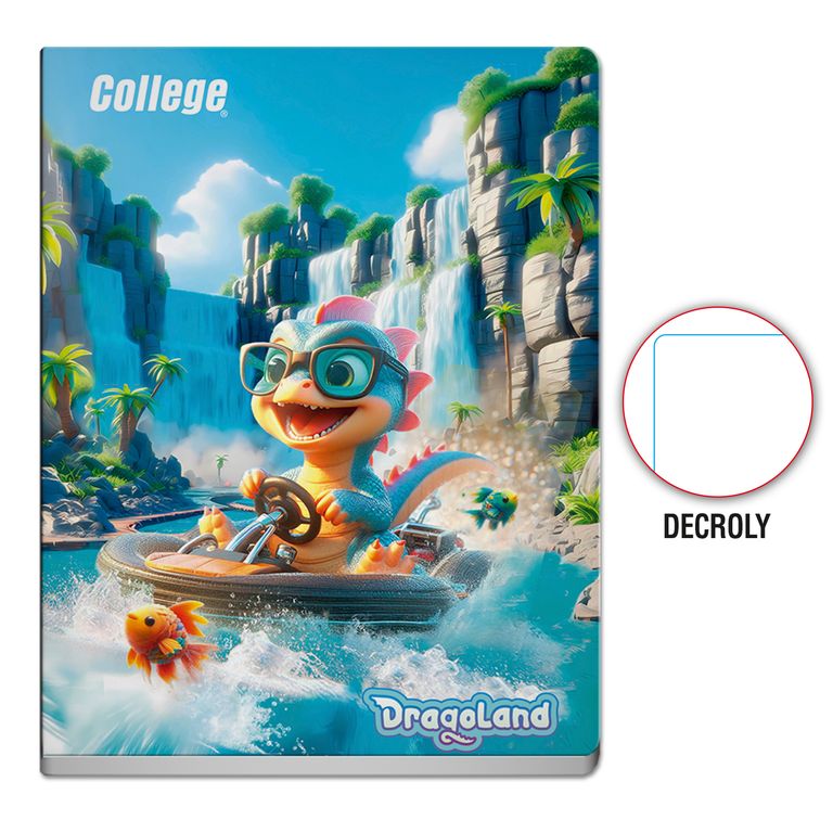 Cuaderno Decroly College Dragoland Deluxe 80 Hojas