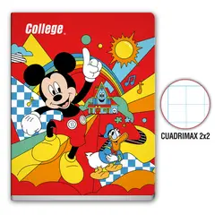 COLLEGE - Cuaderno Cuadrimax 2 x 2 College Disney Junior Deluxe 80 Hojas
