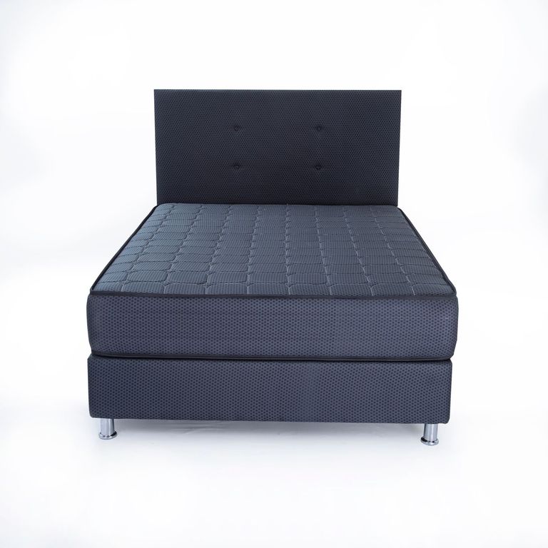 Dormitorio Easy Black 2 Plazas (Colchón + Base Tarima + Cabecera)