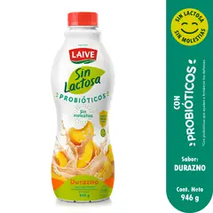 LAIVE - Yogurt Sin Lactosa Laive Durazno Botella 946 g