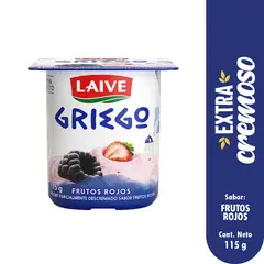 LAIVE - Yogurt Laive Griego Frutos Rojos Envase 115 g