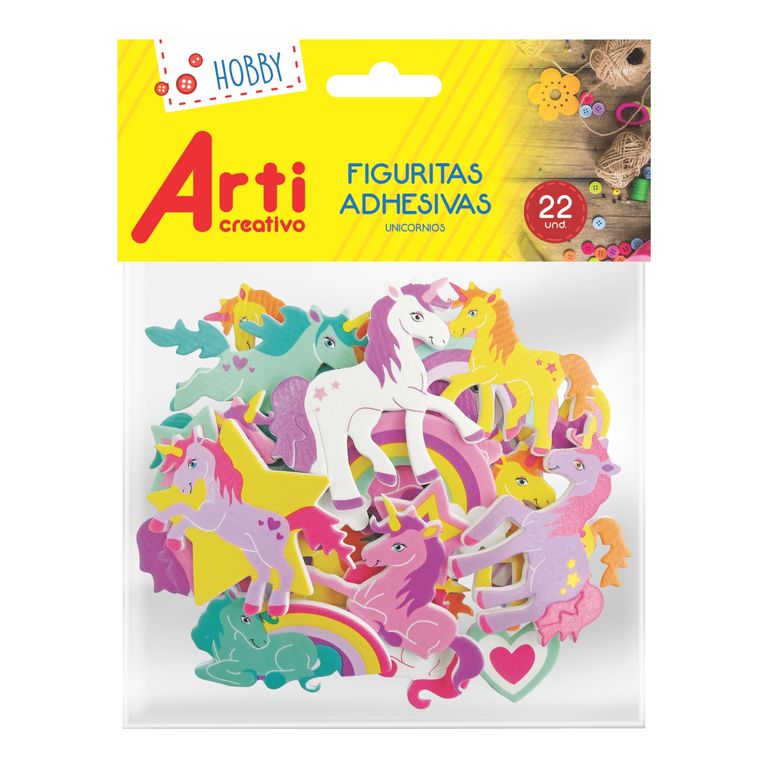 Stickers Arti Creativo Unicornio Bolsa 22 Und