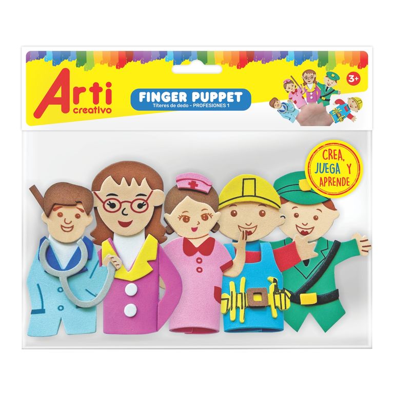 Títere Para Dedo Arti Creativo Profesiones Bolsa 5 Und