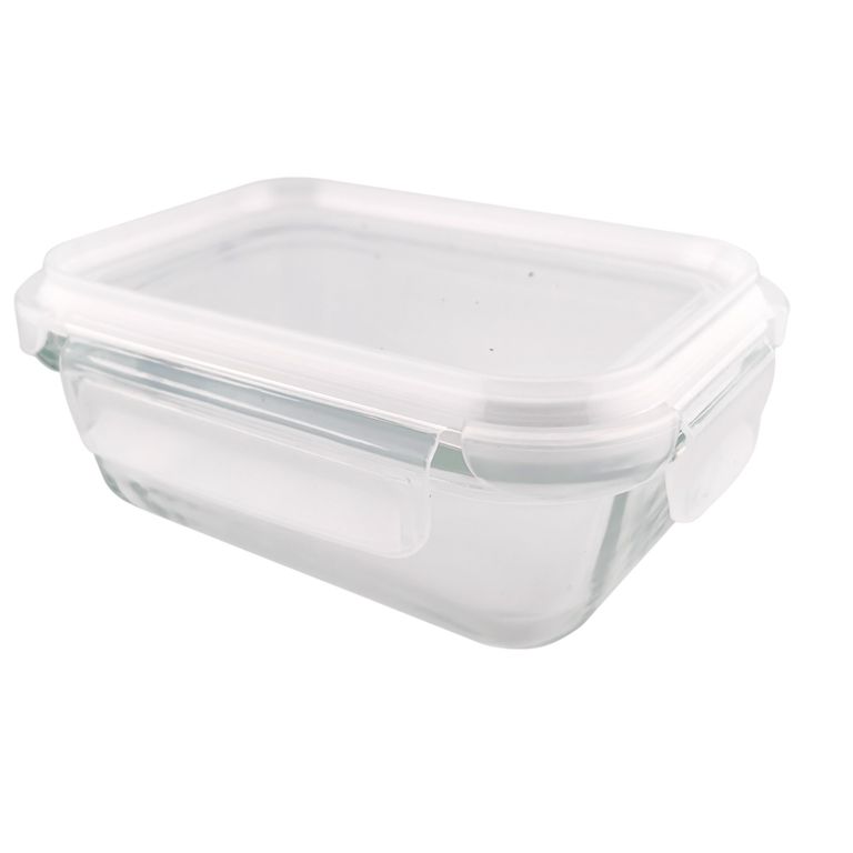 Hermético Vidrio Rectangular 640 mL