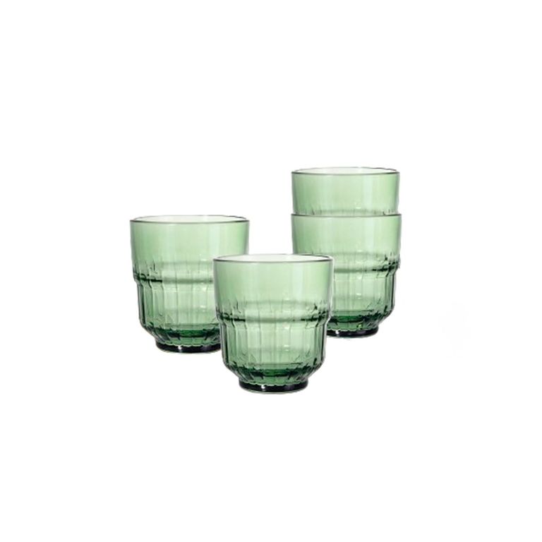 Set x 4 Vaso 340mL Apilable Bremes Verde