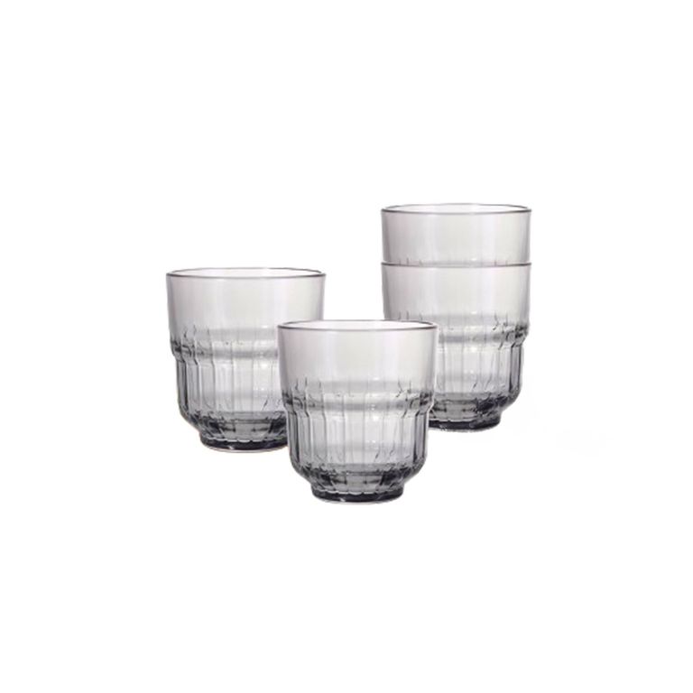 Set x 4 Vaso 340mL Apilable Bremes Gris