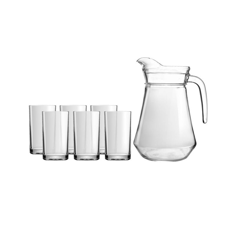 Set 7 Piezas Jarra Y 6 Vasos 235Ml