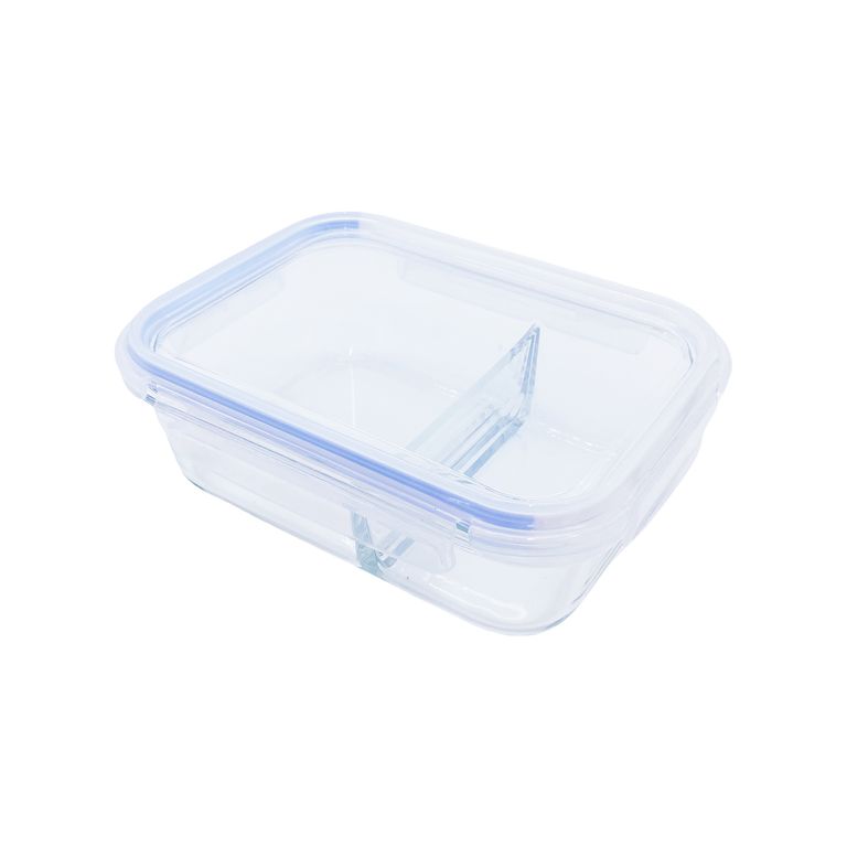 Hermético Vidrio Rectangular con División 980 mL