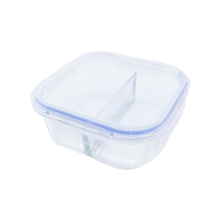 Hermético Vidrio Cuadrado con Divisón 1050 mL