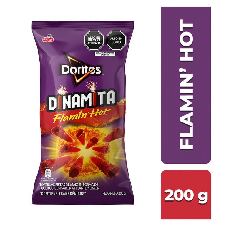 Tortilla Chips Doritos Dinamita Flamin Hot Bolsa 200 g