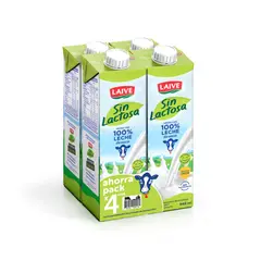 LAIVE - Fourpack Leche Sin Lactosa x 946 mL