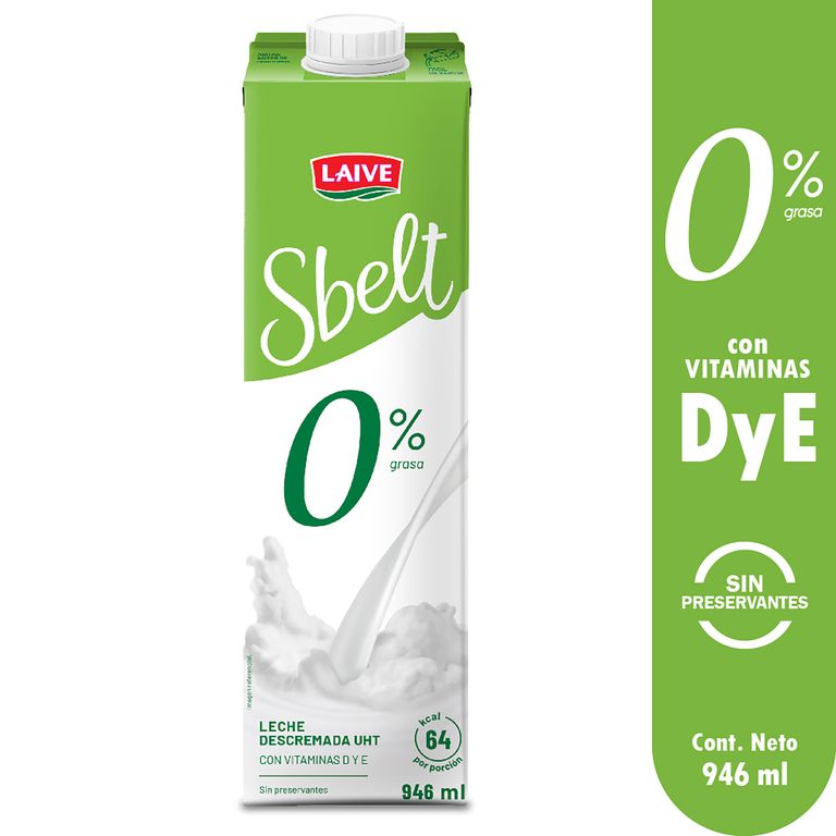 Leche Descremada Sbelt Caja 946 mL