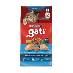 GATI - Alimento Seco para gato sabor pescado y salmón de 1 kg