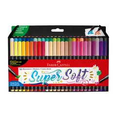 FABER CASTELL - Plumones Faber Castell Super Soft Empaque 50 Und