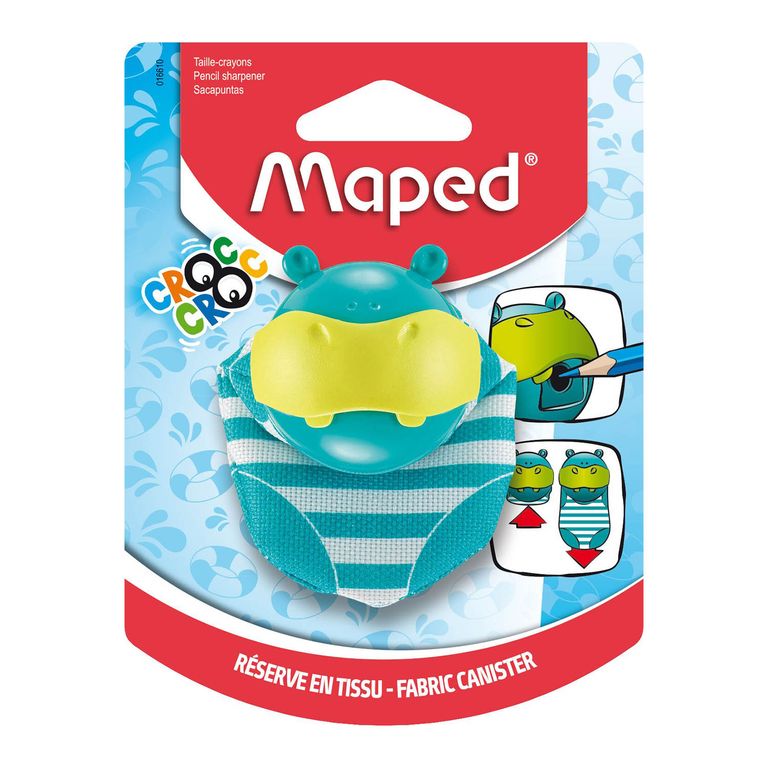 Tajador Maped Croc Croc Hipopótamo 1 Agujero Con Depósito