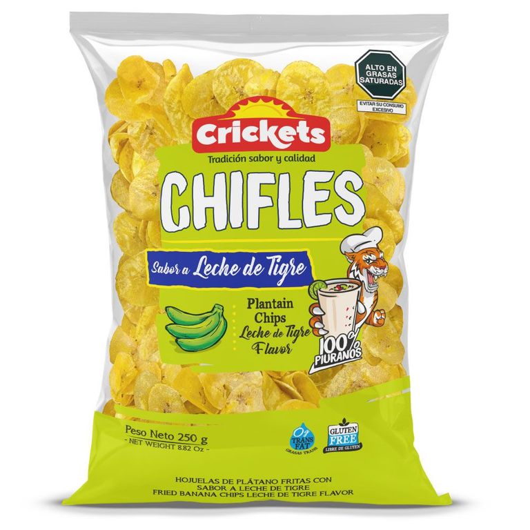 Chifle Crickets Leche de Tigre Bolsa 250 g