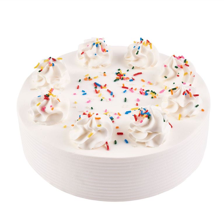 Torta Cumpleañera Blanca con Grageas