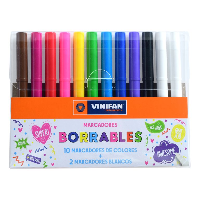 Plumones Vinifan Borrable Estuche 12 Und