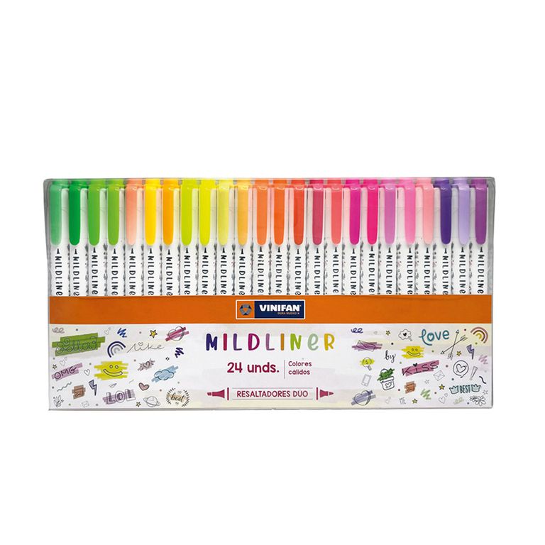 Resaltadores Vinifan Mildliner Cálidos Estuche 24 Und