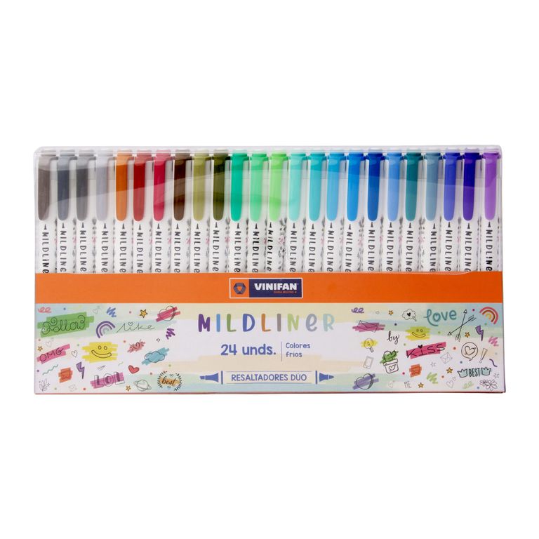 Resaltadores Vinifan Mildliner Fríos Estuche 24 Und