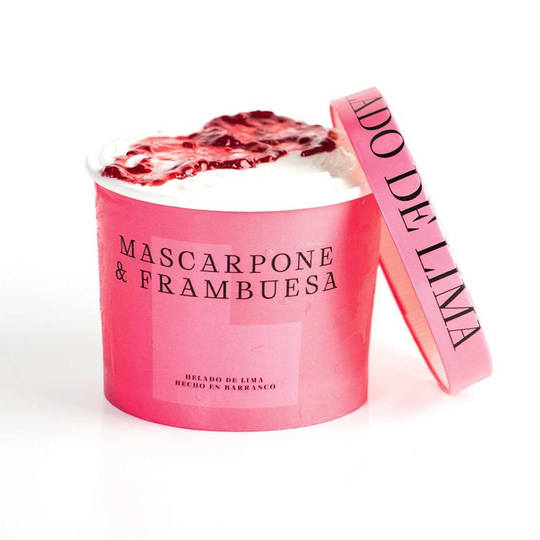 Helado de Mascarpone con Frambuesa Helado de Lima Pote 500 mL