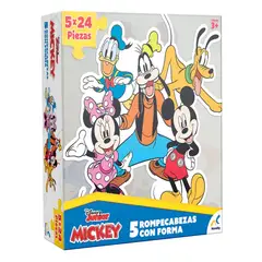 DISNEY - Rompecabezas con 5 Figuras Forma Mickey Mouse