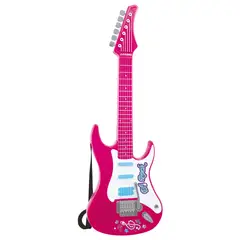DJ TOYS - Guitarra de Rock Negra y Rosada