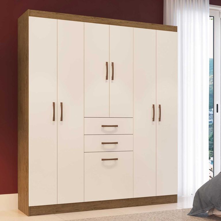 Ropero 6 Puer 2 Cajo Off White
