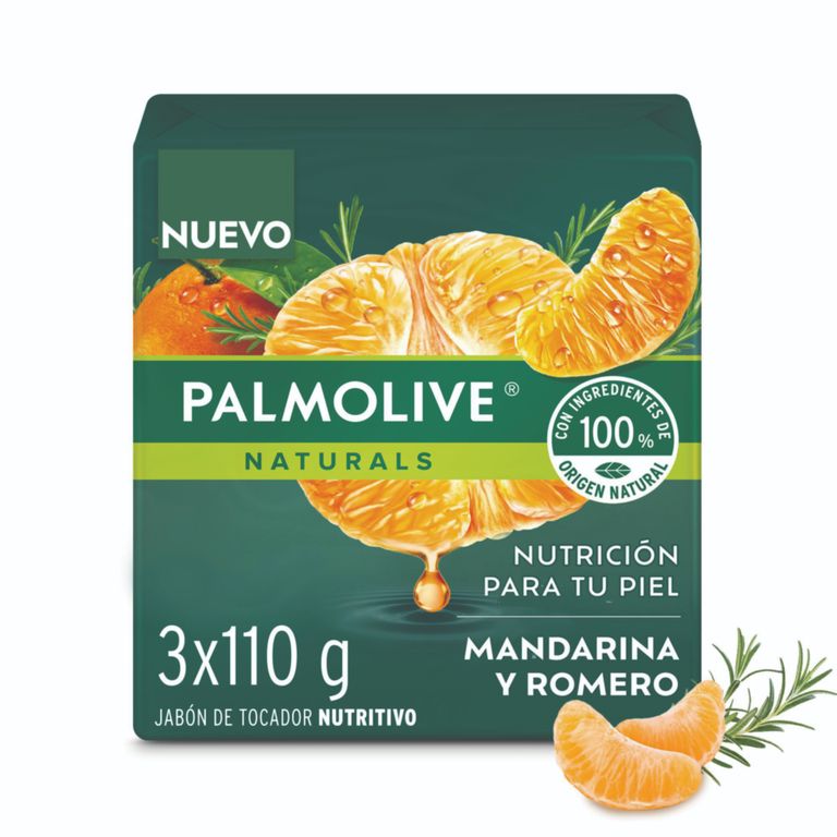 Jabón Palmolive Mandarina y Romero Empaque 3 Und 110 g