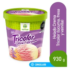 TOTTUS - Helado Crema Tricolor 930 mL