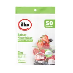ILKO - Bolsa Hermética Mediana 18 x 20cm Empaque 50 Und