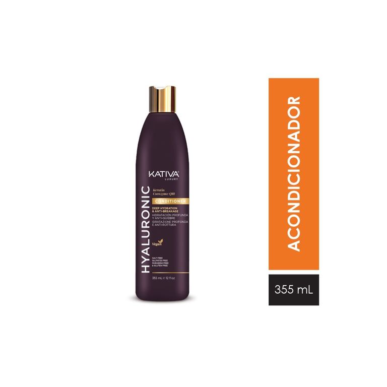 Acondicionador Kativa Hyaluronic Keratin Coenzyme Q10 Envase 355 mL