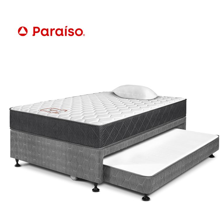 CAMA DIVAN MAJESTIC GRIS 1.5 PLAZAS