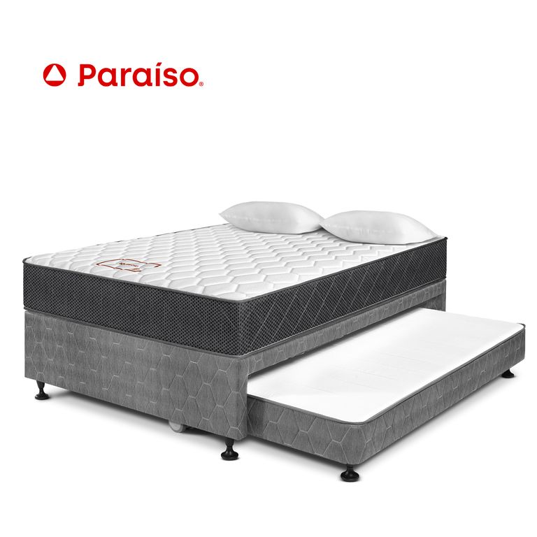 CAMA DIVAN MAJESTIC GRIS 2 PLAZAS