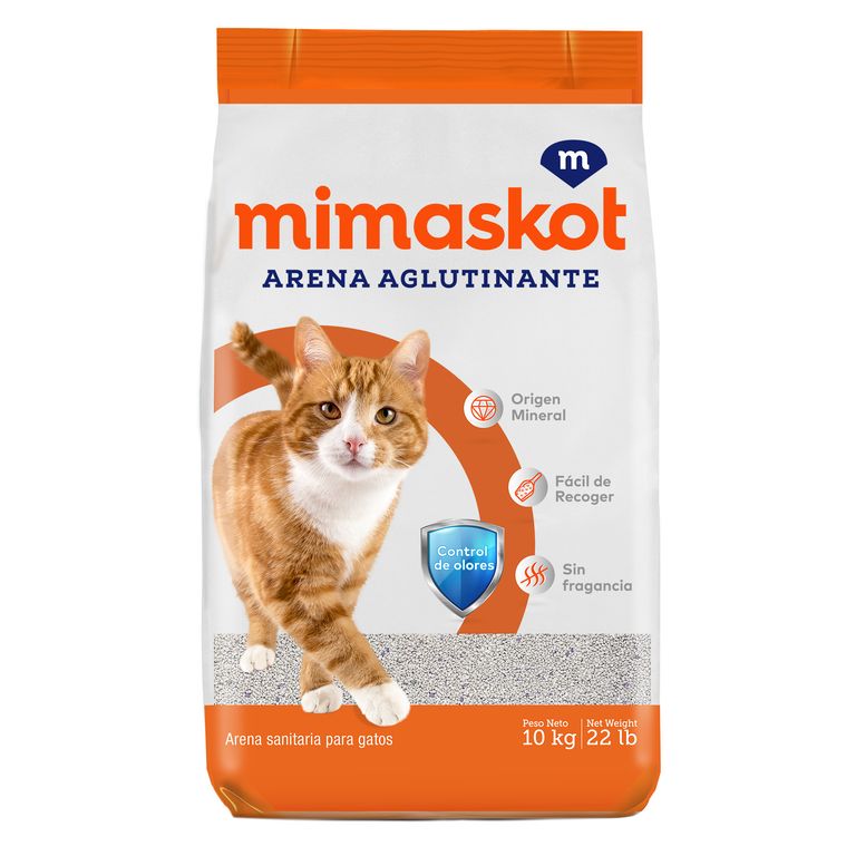 Arena Aglutinante para Gatos Mimaskot Bolsa 10 Kg