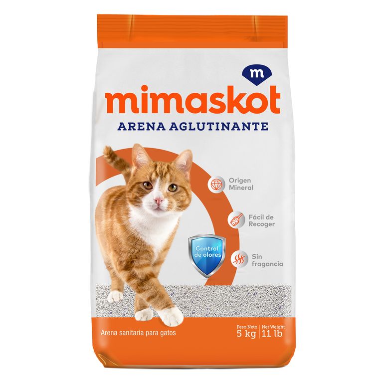 Arena Aglutinante para Gatos Mimaskot Bolsa 5 Kg