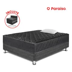 PARAISO - CAMA MAJESTIC BLACK + SOFA 1.5 PLAZAS
