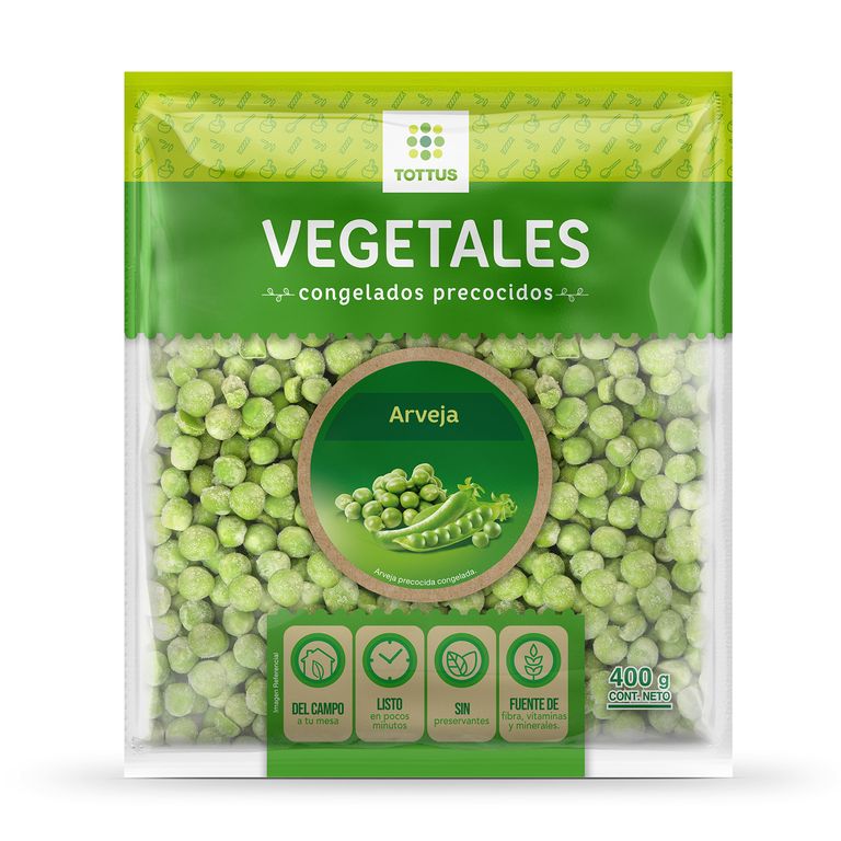 Arveja en Granos Congelado Tottus Bolsa 400 g