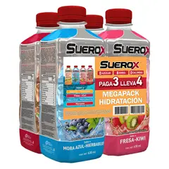 SUEROX - Rehidratante Suerox Surtido Pack 4 Botellas 630 mL