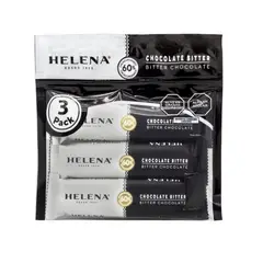 HELENA - Barras de Chocolate Helena Bitter 60% Bolsa 3 Und