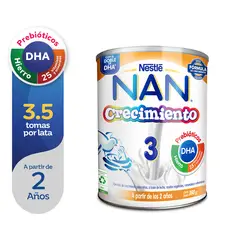 NAN - Fórmula Láctea Líquida 3 Crecimiento Lata x 390 g