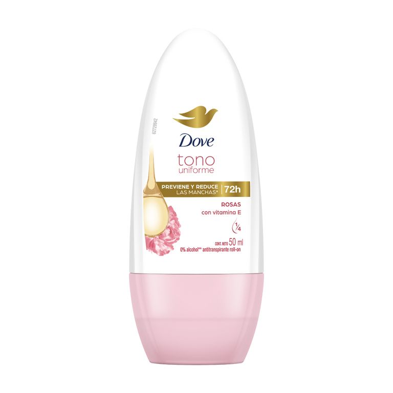 Antitranspirante Roll On Dove Tono Uniforme Rosa Envase 50 mL
