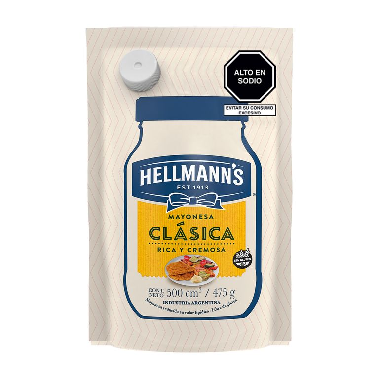 Mayonesa Clásica Hellmanns Doypack 475 g