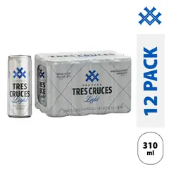 TRES CRUCES LIGHT - Cerveza Tres Cruces Light Twelve Pack Lata 310 mL