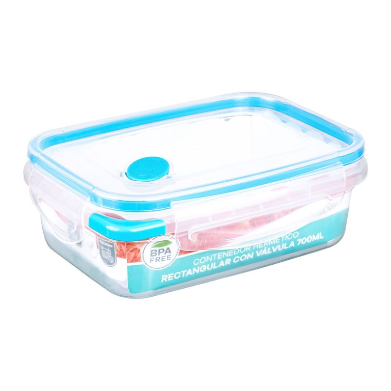 Contenedor Hermético Rectangular con Val 700mL
