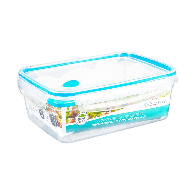 Contenedor Hermético Rectangular con Val 2L
