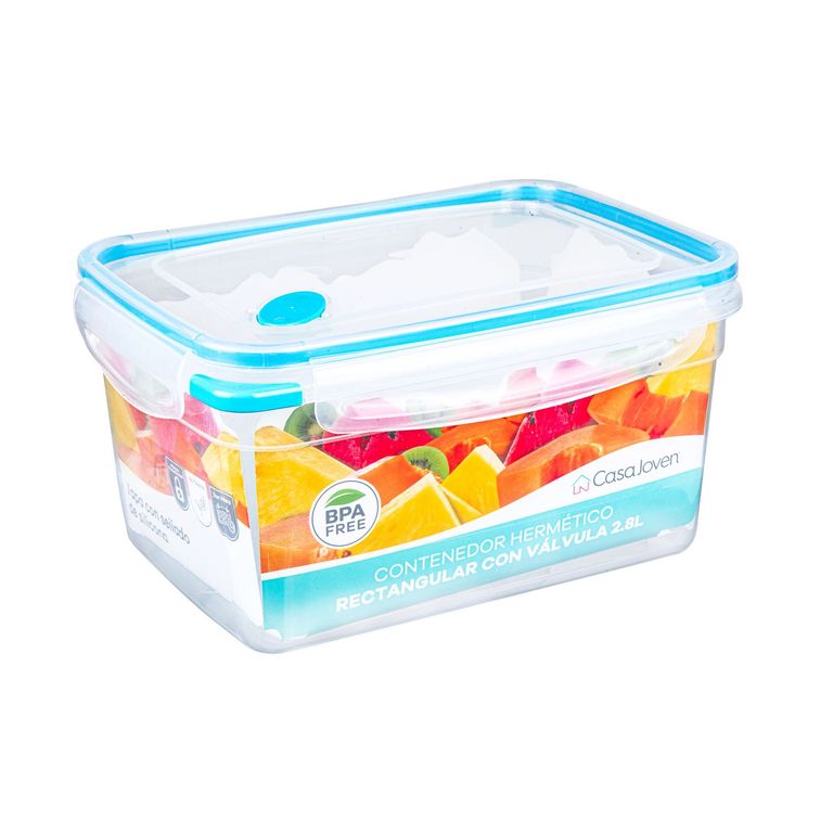 Contenedor Hermético Rectangular con Val 2.8L