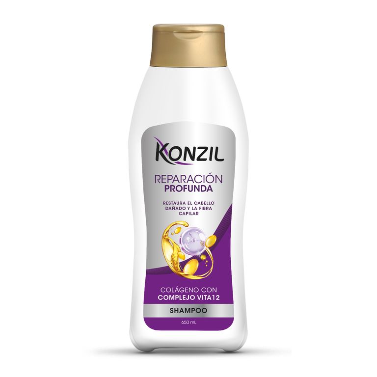 Shampoo Konzil Reparación Profunda Colágeno Envase 650 mL