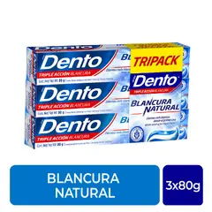 DENTO - Pasta Dental Dento Blancura Natural Tripack Caja80 g