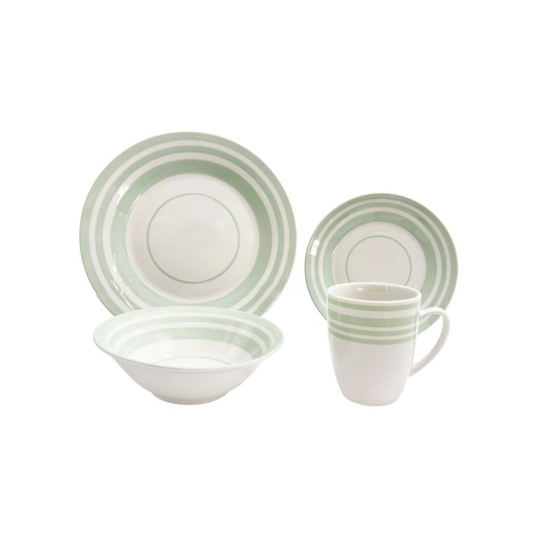 Juego de Vajilla Pintado a Mano Lucia 16 Piezas